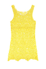 Tunic Crochet Tank in Yellow
