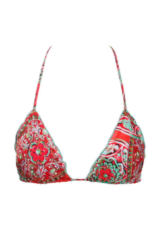 Multicolor Red Paisley|